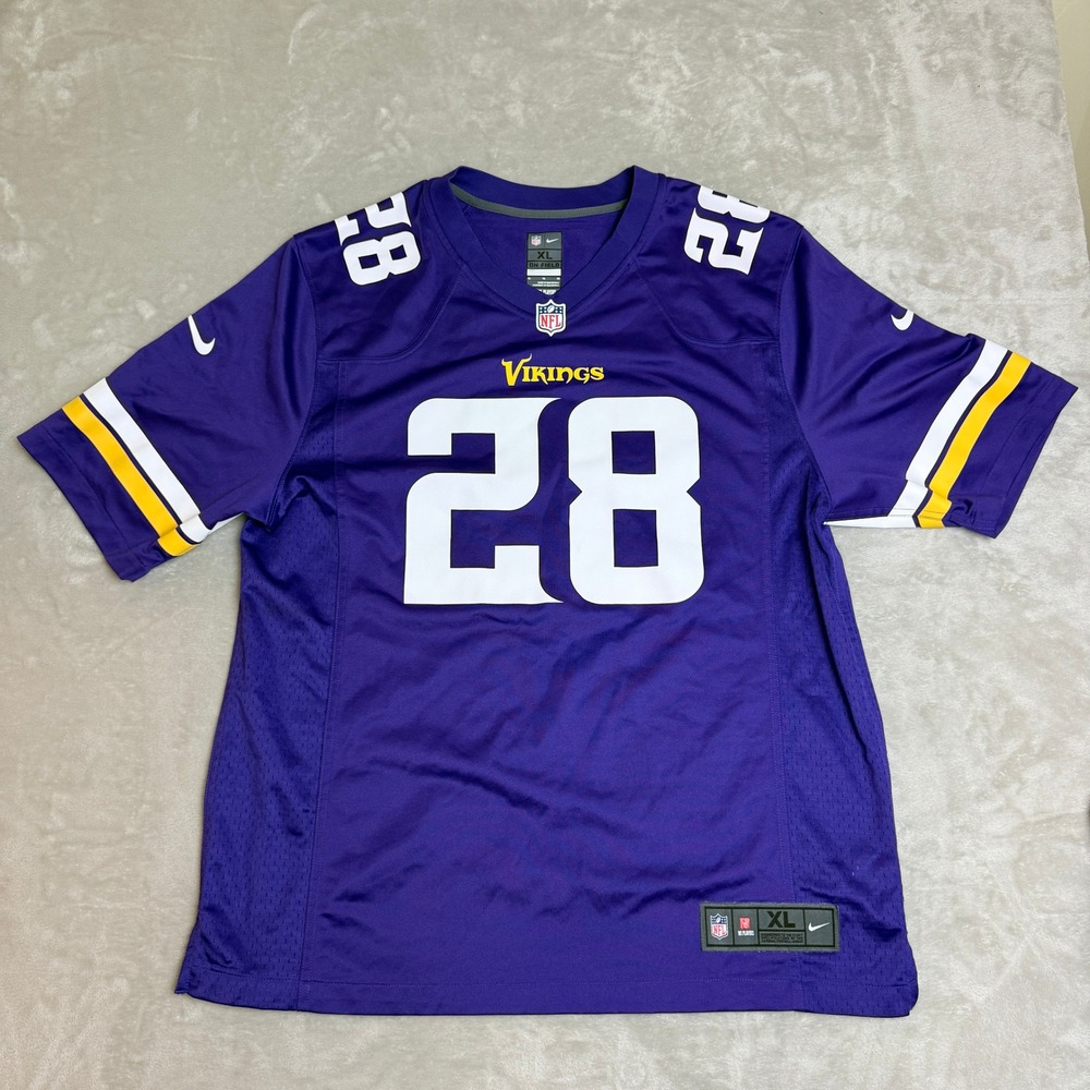 Nike Adrian Peterson Minnesota Vikings Jersey Mens XL Purple NFL On Field #28